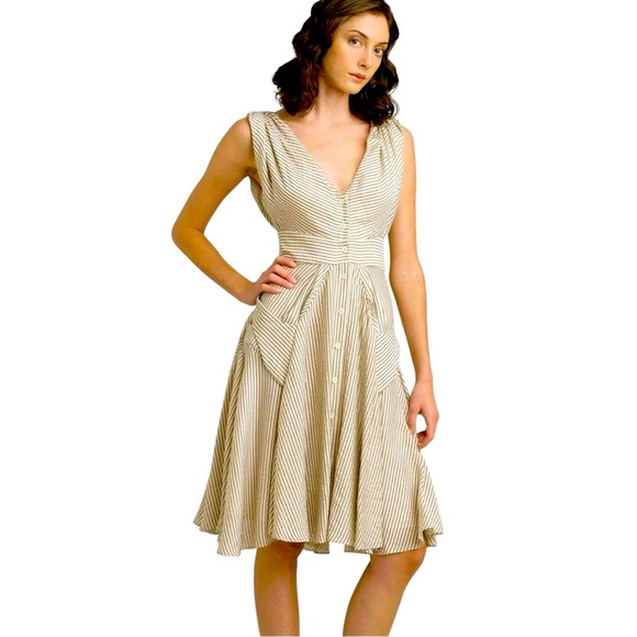 Calvin Klein Dresses & Skirts - Calvin Klein Striped Cream Dress